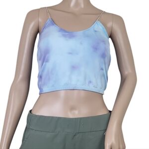 Free People Seamless Tie Dye Skinny Strap Tie Dye Purple Blue Tank Top